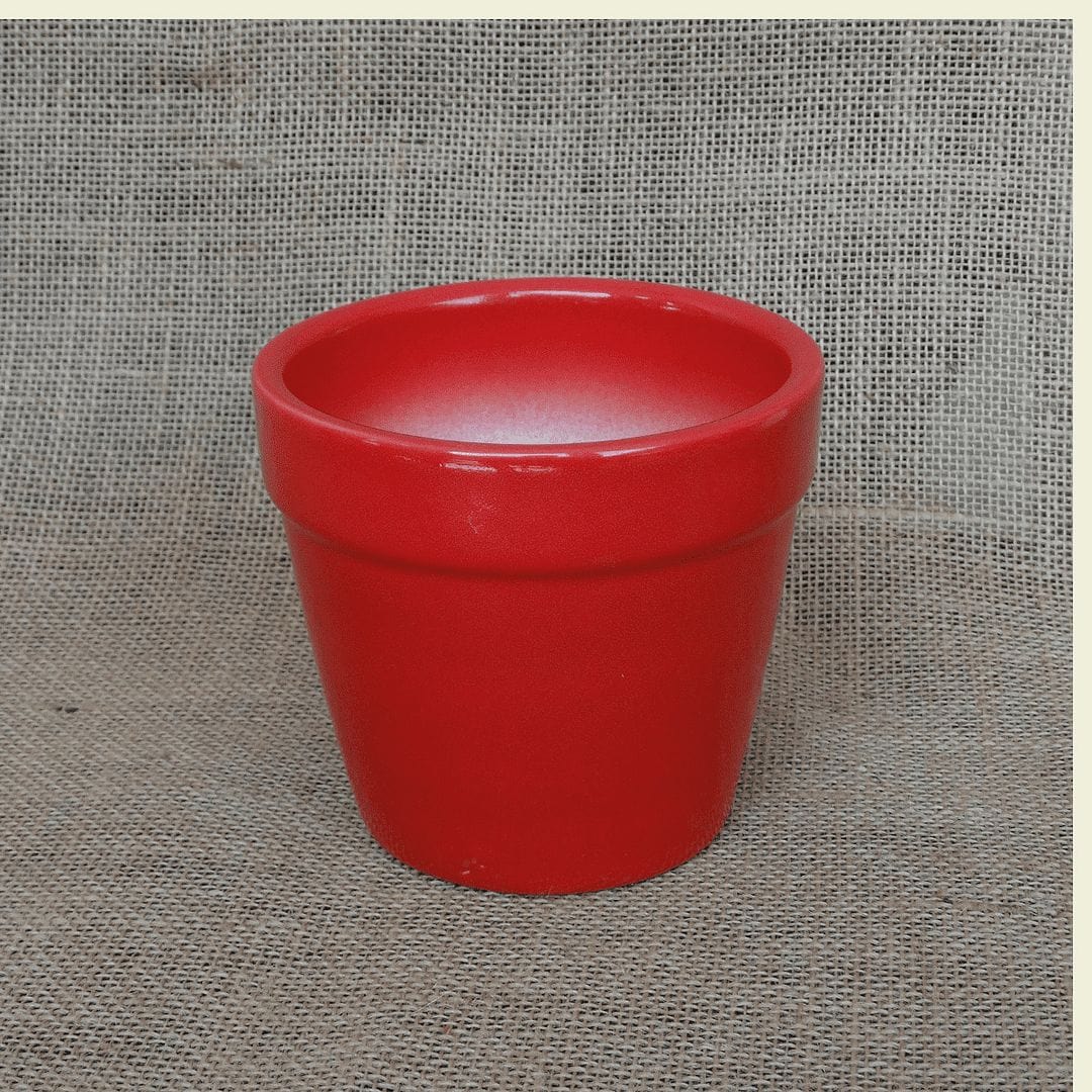 YELLOWTABLE Band Ceramic Pot / Planter for Indoors, Dia: 4 Inch