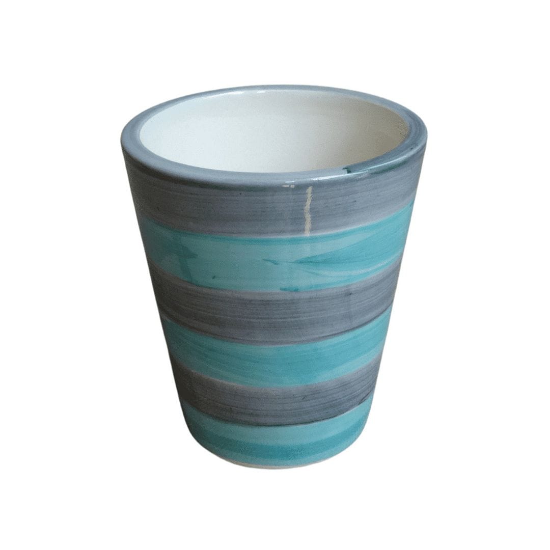 YELLOWTABLE Apollo Ceramic Flower Pot / Planter for Indoor and Outdoors, Small, Dia: 4.5 Inch
