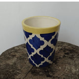 YELLOWTABLE Apollo Ceramic Flower Pot / Planter for Indoor and Outdoors, Small, Dia: 4.5 Inch