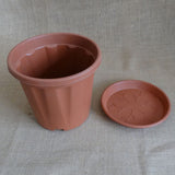HARSHDEEP Grower Plastic Pot With Tray, 8+8 Inch