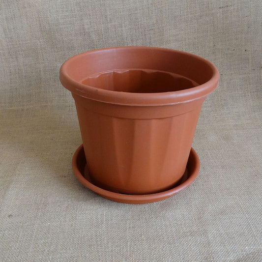 HARSHDEEP Plastic Grower 10 Inch Pot With 10 inch Tray