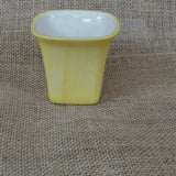 YELLOWTABLE Succulent Ceramic Flower Pot, Yellow, Dia: 2.5 Inch