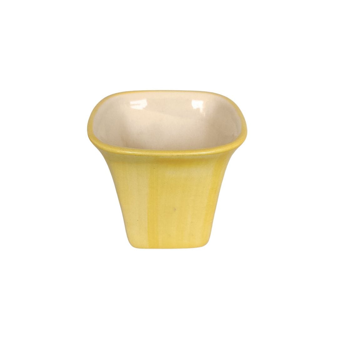 Succulent Ceramic Flower Pot, Yellow, Dia: 2.5 Inch