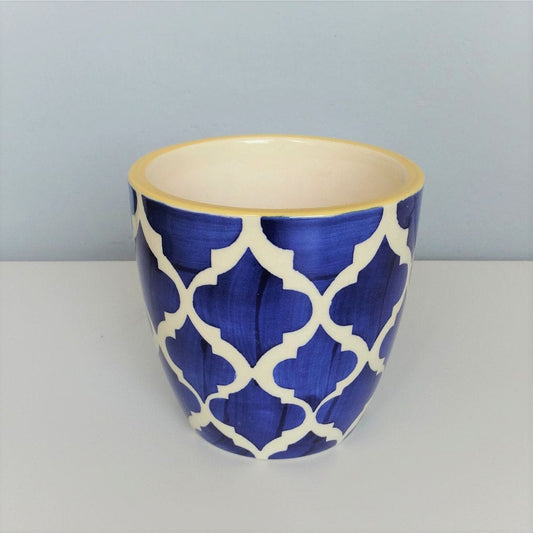 YELLOWTABLE Classic Ceramic Pot / Planter for Indoors, Dia: 4 Inch