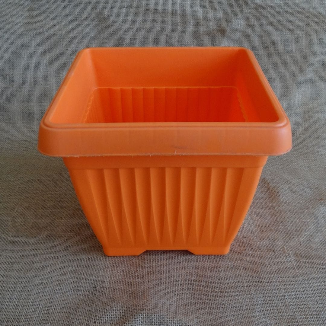 HARSHDEEP Plastic Bello Square-25 Pot, Dia- 25 cm