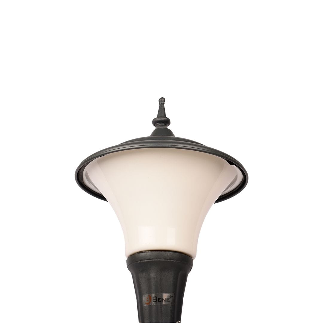BENE Garden Light Fetor 27 Cms Fitted with 20w White LED (Milky, Grey)