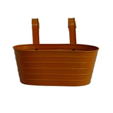 Stripe Oval Railing and Balcony Planter