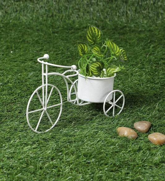 Green Girgit Metal Cycle Planter (Small)