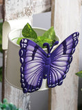 Green Girgit Metal Butterfly Pot