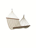 Brazilian Cotton Canvas Hammock With Spreader Bars, Weight Capacity 113kg- 90W X 335L cm