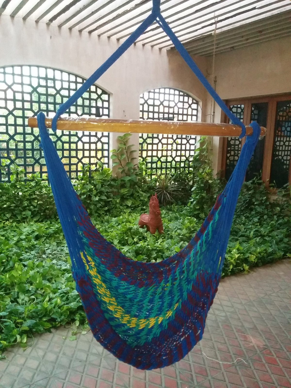 Brazilian Tight Woven Rope Swing Hammocks, Weight Capacity of 113kg- 100cm Wide X 130cm