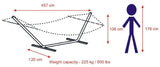 Outdoor UV Resistant Hammock Furniture With Stand Frame, Weight Capacity of 200 kg