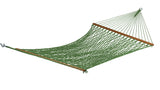 Double XL Outdoor UV Resistant Rope Hammock With Wooden Bars, Weight Capacity of 200 kg, 140W X 396L cm