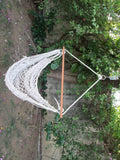 UV resistant Outdoor White Rope Swing Hammocks, Weight Capacity of 113kg- 100 X 130 cm