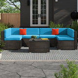 Dreamline Outdoor Garden Patio Sofa Set 6 Seater And 1 Center Table Set (Outdoor Furniture)