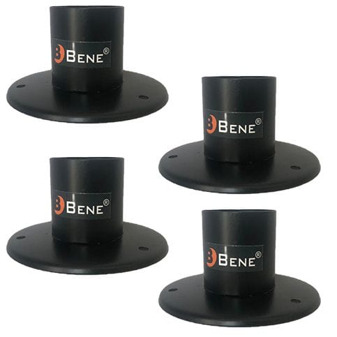 BENE Round Base Stand For Garden Lights SS (11 cms, Black)