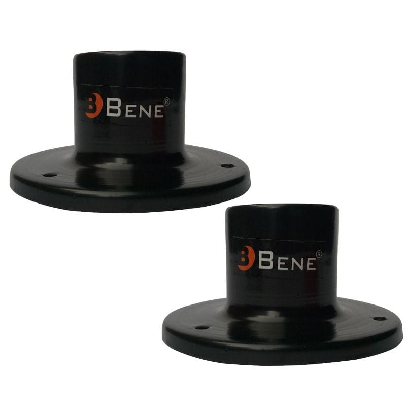 BENE Round Base Stand For Garden Lights MS (Black, 11 cms)