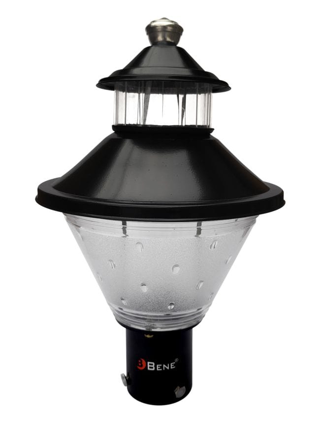 BENE Bonic Outdoor Lamp/Gate Light/Garden Light (Black, 21 Cms)