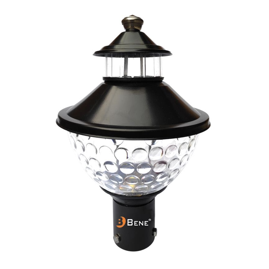 BENE Capo Outdoor Lamp/Gate Light/Garden Light (Black, 21 Cms)