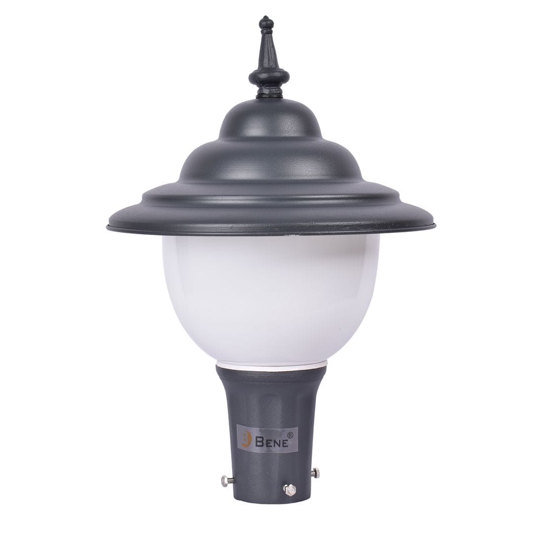 BENE Garden Light Clag 24 Cm Fitted with 15w White LED (Milky, Grey)