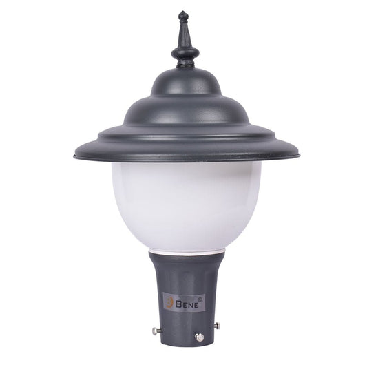 BENE Garden Light Clag 24 Cm Fitted with 15w Warm Yellow LED (Milky, Grey)