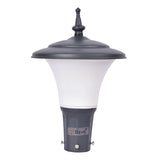 BENE Garden Light Fetor 21 Cms Fitted with 15w Warm White LED (Milky, Grey)