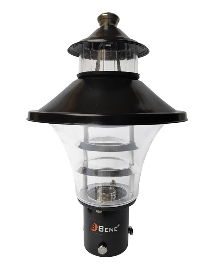 BENE Fiera Outdoor Lamp/Gate Light/Garden Light (Black, 21 Cms)