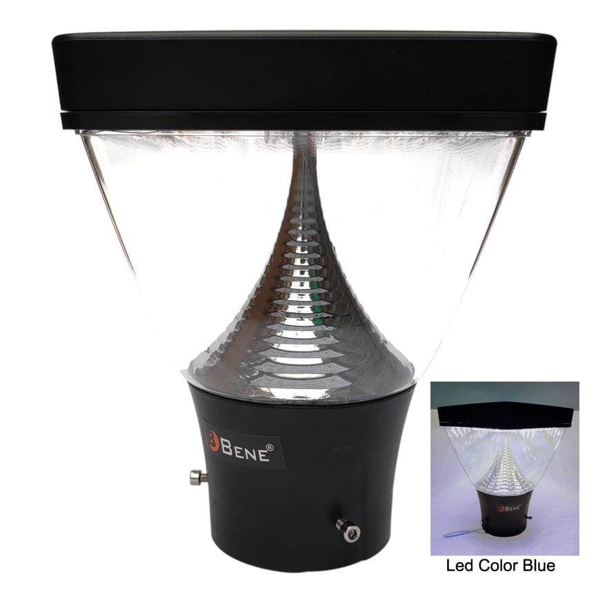 BENE Garden Light Luna 18 Cms Fitted with 20w Blue LED (Black)