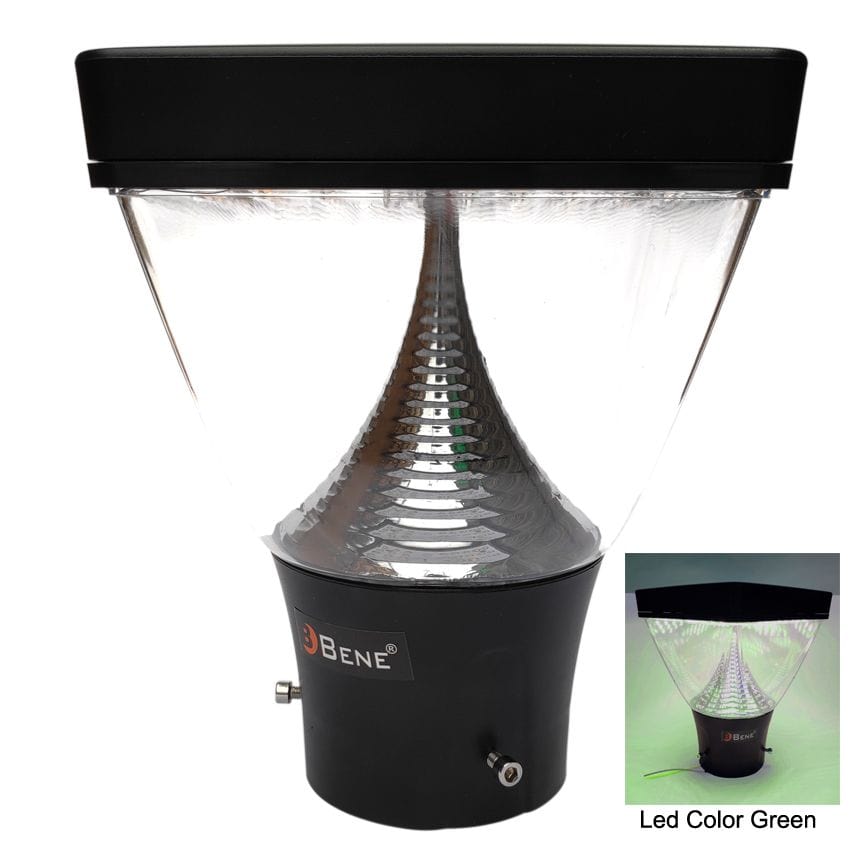 BENE Garden Light Luna 18 Cms Fitted with 20w Green LED (Black)