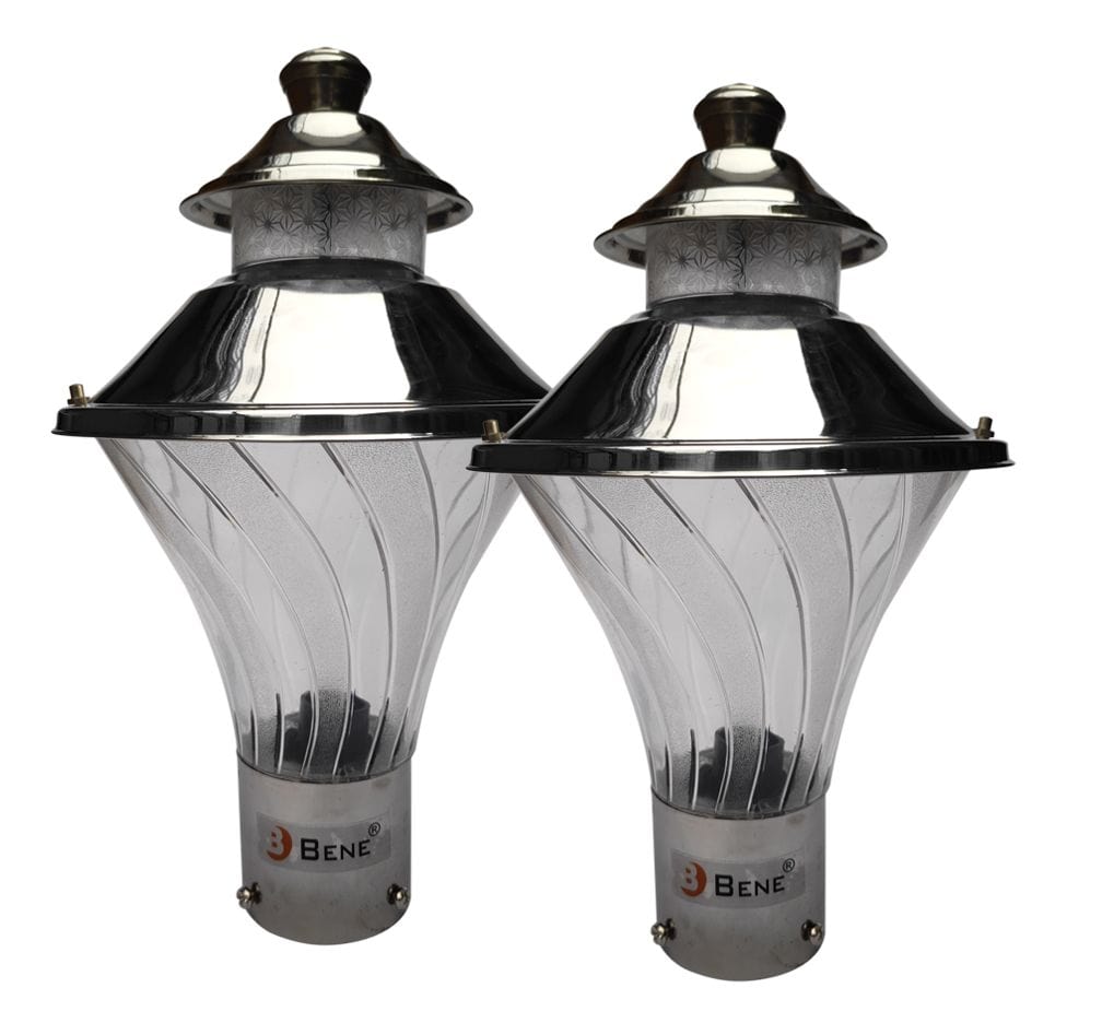 BENE Skew Gate Light/Garden Light/Outdoor Lamp (Steel, 18 Cms)