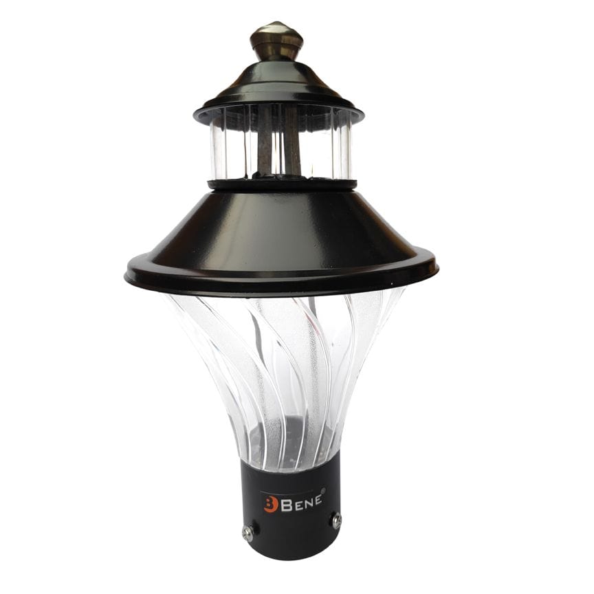 BENE Skew Gate Light/Garden Light/Outdoor Lamp (Black, 18 Cms)