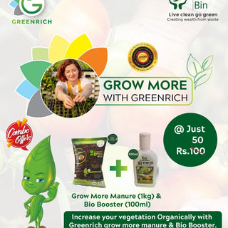 Greenrich Grow More Organic Manure & Bio Booster (Combo)