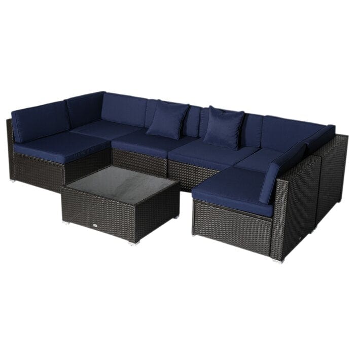 Dreamline Outdoor Garden Patio Sofa Set (6 Seater And 1 Center Table Set)