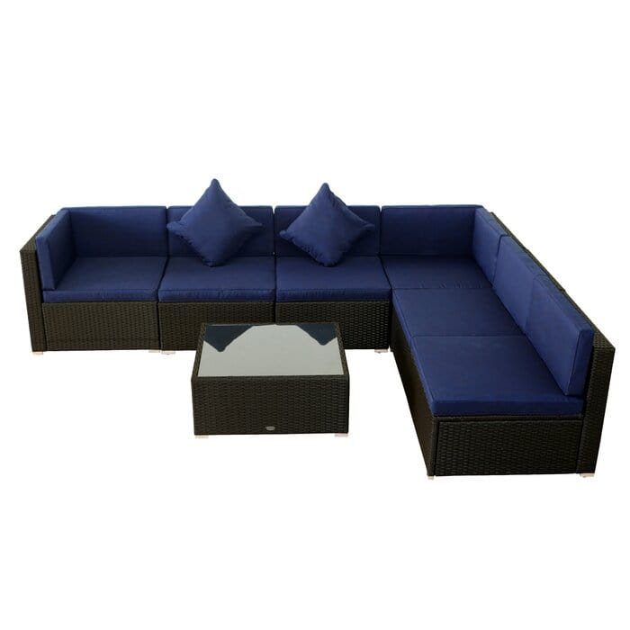 Dreamline Outdoor Garden Patio Sofa Set (6 Seater And 1 Center Table Set)