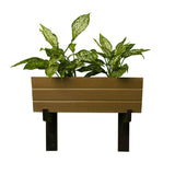 GreenUp Wall Mounted Wooden Boat Planter (Rectangle Shaped)