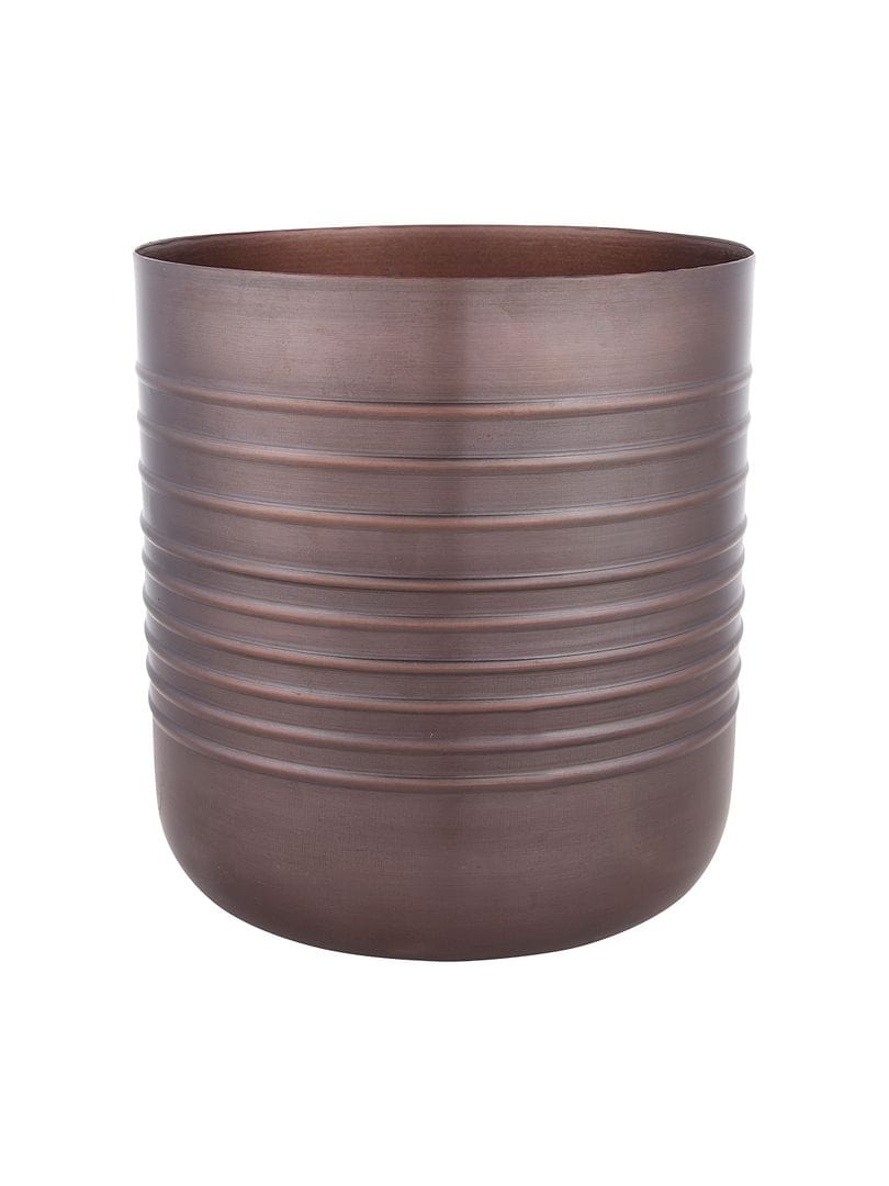 Green Girgit Metal Planter in Copper Colour Line with Planter Stand