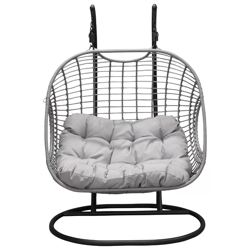 Dreamline Hanging Swing With Stand For Balcony/Garden Swing (Double Seater, Silver)