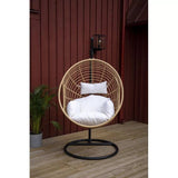 Dreamline Hanging Swing With Stand For Balcony/Garden Swing (Single Seater, Gold)
