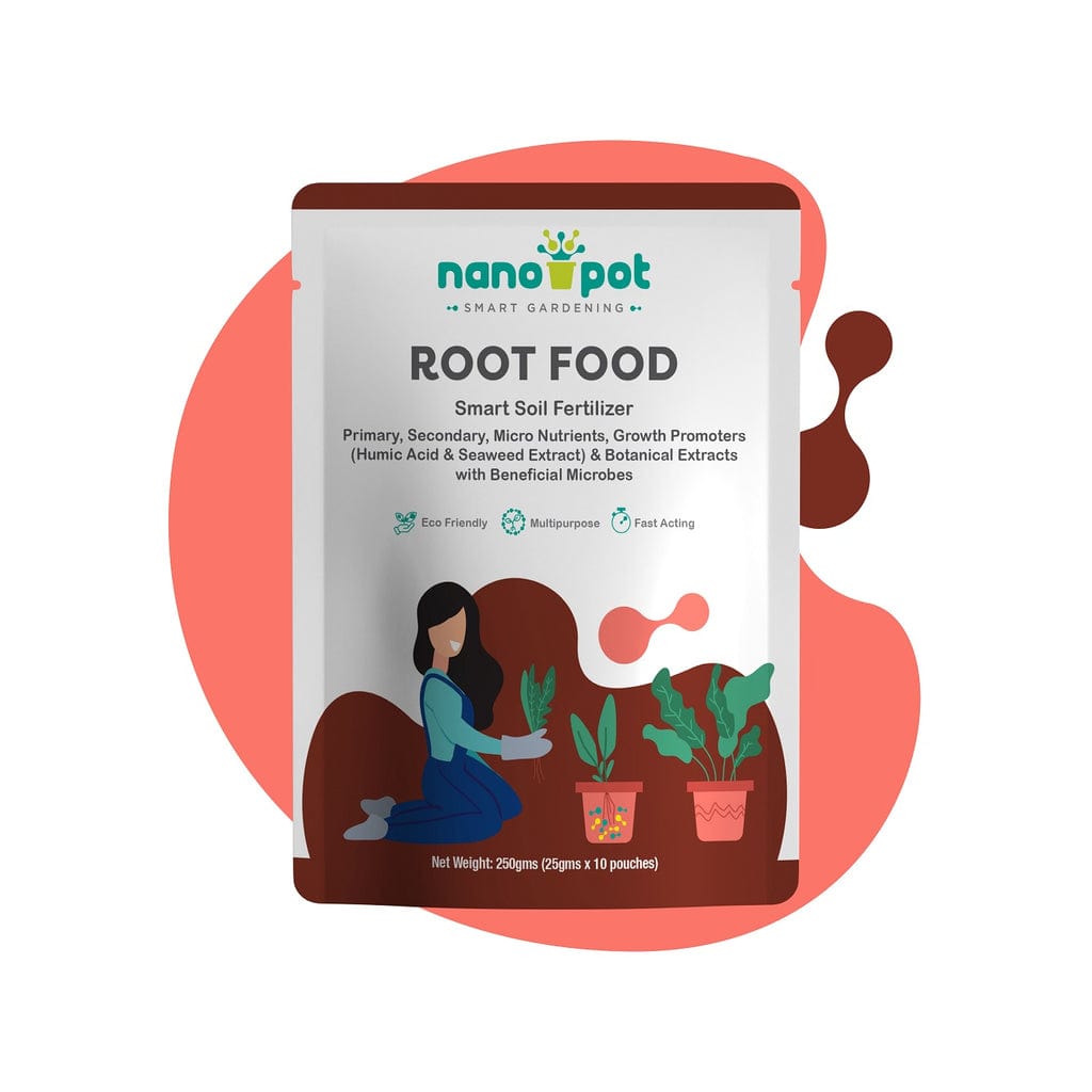 Nanopot Humic Acid & Seaweed Extract Root Food (10 x 250 gms), Smart Soil Fertilizer