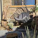 Dreamline Single Seater With Stand Swing Jhula For Balcony & Garden (Dark Grey)