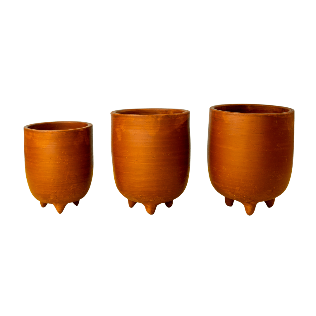 Lokabazar Terracotta Planter - Set of 3