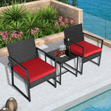 Dreamline Outdoor Garden/Balcony Patio Seating Set 1+2, 2 Square Shaped Chairs And Small Square Table