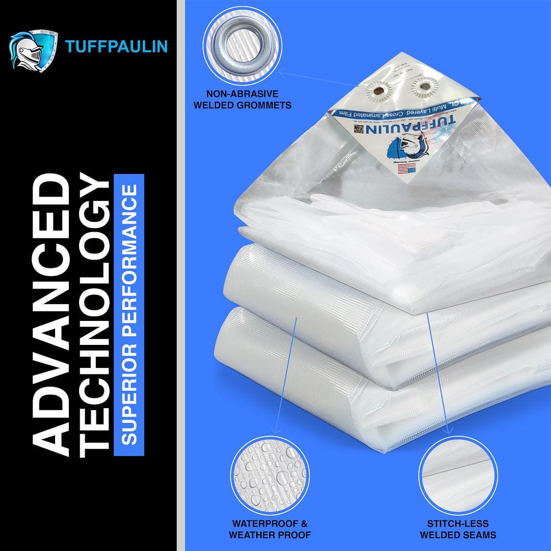 Tuffpaulin 120 GSM Heavy Duty Tarpaulin, 100% Waterproof (60FT X 40FT)