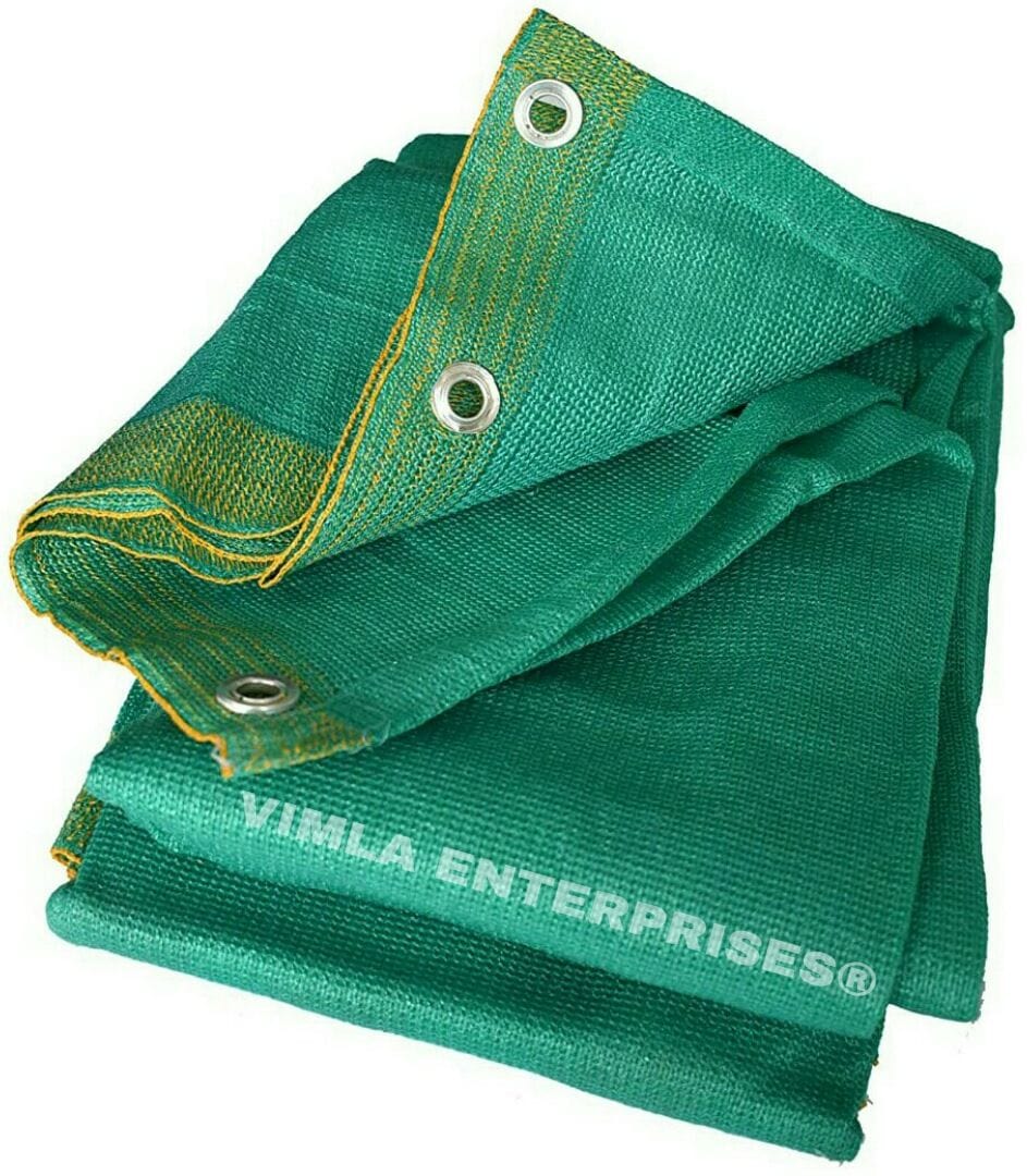 VIMLA ENTERPRISES 90% Green Shade Net With Eyelets (Width 8 FT/ 2.5 M)