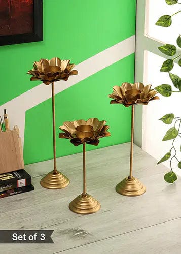 Amaya Decors Detachable Flower Tealight Holder (Set of 3)
