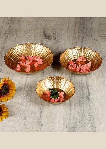 Amaya Decors Sunflower Urli (Tealight) - Set of 3