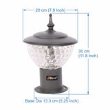 Capo Garden Light Fitted with White LED ( 15w, Grey, 20cm)