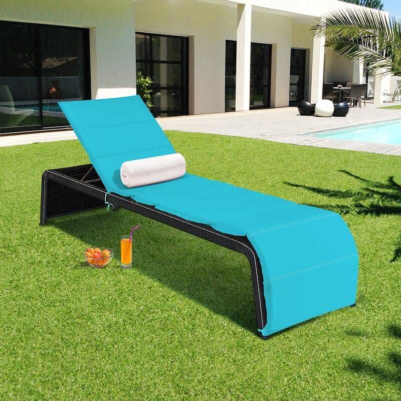 Dreamline Outdoor Furniture Poolside Lounger With Cushion (Black)