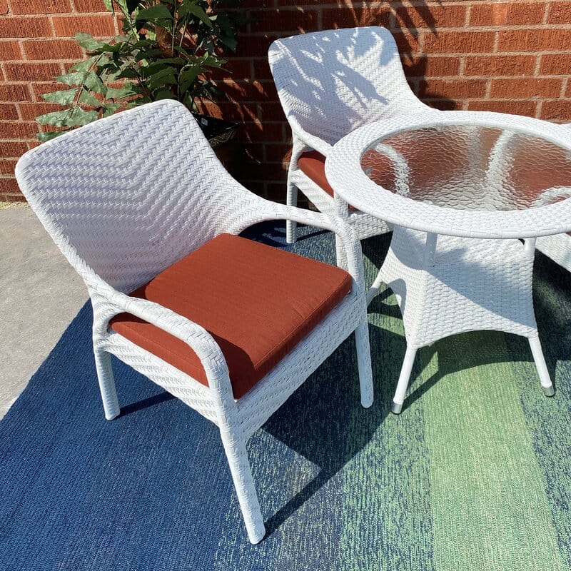 Dreamline Outdoor Garden/Balcony Patio Seating Set 1+4, 4 Chairs And 1 Table (Easy To Handle, White)