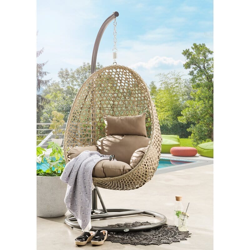 Dreamline Golden Hanging Swing With Stand For Balcony/Garden Swing (Single Seater)